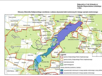 Oznakowanie bojami stref Zbiornika Sulejowskiego 2022, 